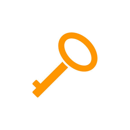 Key icon vector, filled flat sign, solid colorful pictogram isolated on white. Password symbol, logo illustrationのイラスト素材