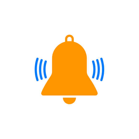 Ringing Bell icon vector, alarm solid logo illustration, colorful pictogram isolated on whiteのイラスト素材