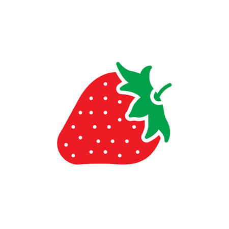 Strawberry icon vector, filled flat sign, solid colorful pictogram isolated on white, logo illustrationのイラスト素材