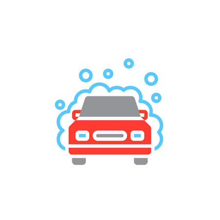 Car wash icon vector, filled flat sign, solid colorful pictogram isolated on white, logo illustrationのイラスト素材
