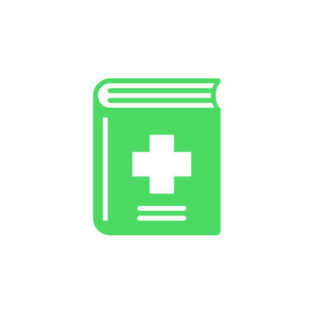 Medical records book icon vector, solid logo illustration, colorful pictogram isolated on whiteのイラスト素材