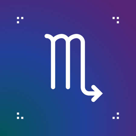Scorpio zodiac vector sign, horoscope symbol, astrology line icon, linear logo Illustrationのイラスト素材
