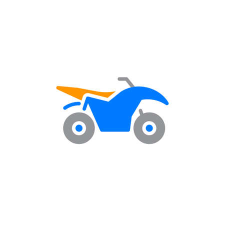 Quad bike icon vector, filled flat sign, solid colorful pictogram isolated on white, logo illustrationのイラスト素材