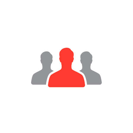 Team leader, People icon vector, filled flat sign, solid colorful pictogram isolated on white, logo illustrationのイラスト素材