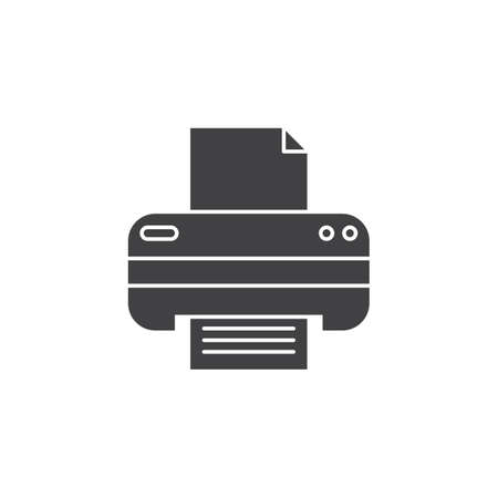 Printer icon vector, solid logo illustration, pictogram isolated on whiteのイラスト素材