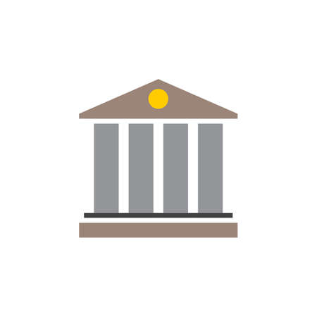 University symbol. icon vector, solid logo illustration, colorful pictogram isolated on whiteのイラスト素材