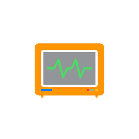 Electrocardiogram, ECG icon vector, solid logo illustration, colorful pictogram isolated on whiteのイラスト素材