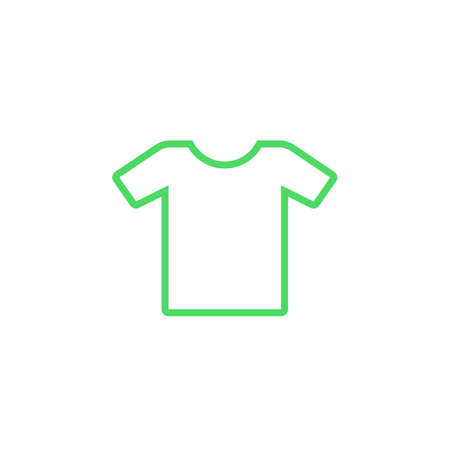 T-shirt line icon, clothes outline vector logo illustration, linear pictogram isolated on whiteのイラスト素材
