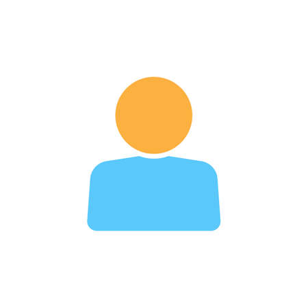 User account icon vector, person solid logo illustration, colorful pictogram isolated on whiteのイラスト素材