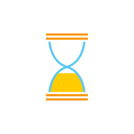Hourglass end icon vector, sandglass solid logo illustration, colorful pictogram isolated on white