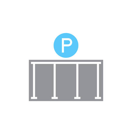 Parking icon vector, filled flat sign, solid colorful pictogram isolated on white, logo illustrationのイラスト素材