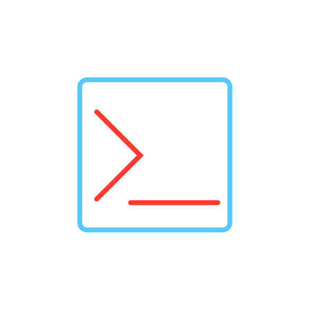 Terminal line icon, outline vector logo illustration, linear pictogram isolated on whiteのイラスト素材