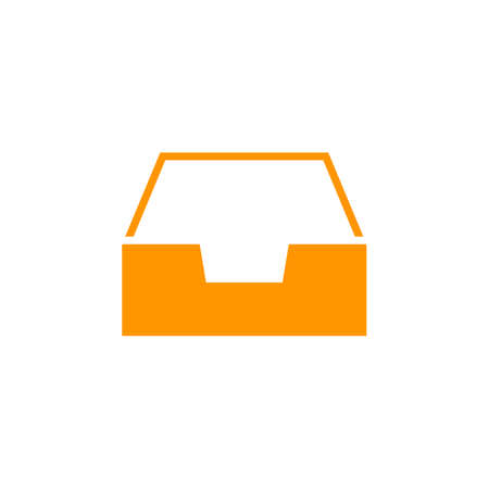 inbox icon vector, box solid logo illustration, colorful pictogram isolated on whiteのイラスト素材