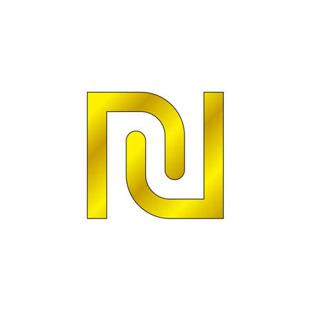 Shekel symbol. vector sign, solid logo illustration, colorful pictogram isolated on whiteのイラスト素材