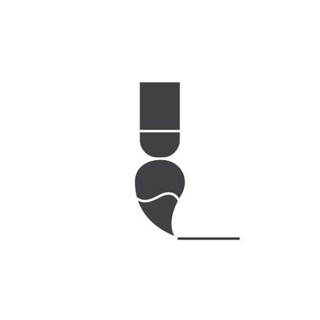 Paint brush icon vector, painting solid logo illustration, pictogram isolated on whiteのイラスト素材