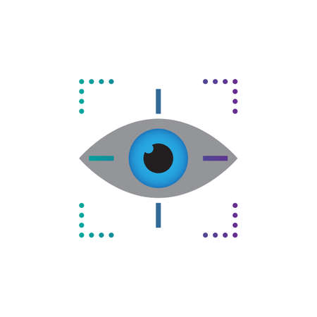Target symbol icon vector, eye tracking solid logo illustration, pictogram isolated on whiteのイラスト素材