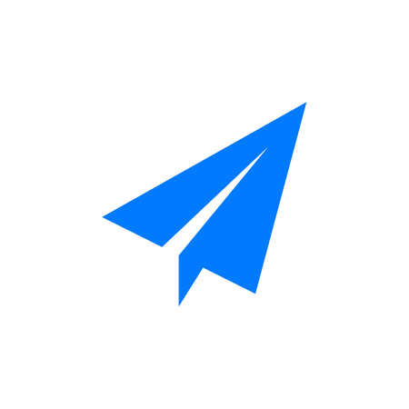 Paper plane icon vector, Send Message solid logo illustration, colorful pictogram isolated on whiteのイラスト素材