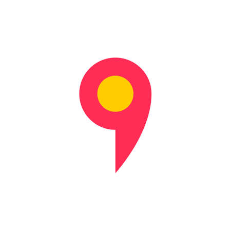 map pointer icon vector, solid logo illustration, colorful pictogram isolated on whiteのイラスト素材
