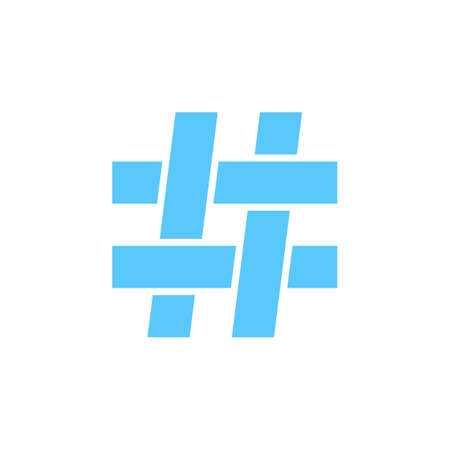 music sharp sign, hashtag icon vector, solid logo illustration, colorful pictogram isolated on whiteのイラスト素材