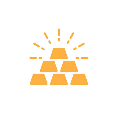 gold icon vector, solid logo, pictogram isolated on white, pixel perfect color illustrationのイラスト素材