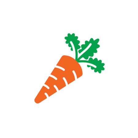 Carrot icon vector, filled flat sign, solid colorful pictogram isolated on white, logo illustrationのイラスト素材
