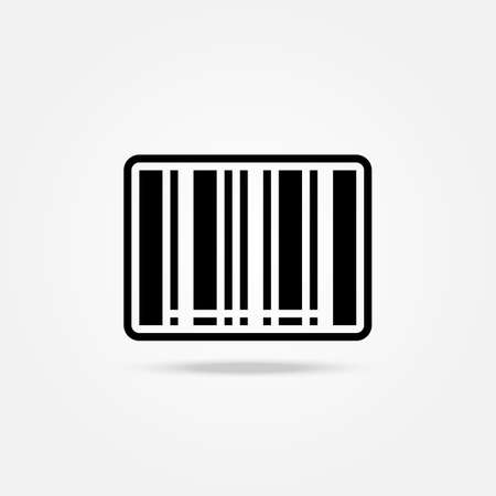 barcode icon vector, filled flat sign, solid pictogram isolated on white, logo illustrationのイラスト素材