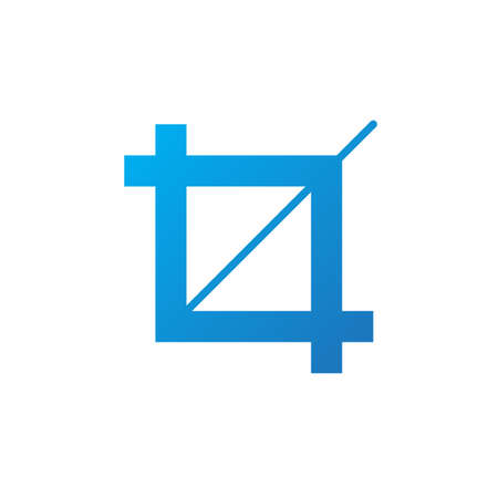 Crop symbol icon vector, solid logo illustration, pictogram isolated on whiteのイラスト素材