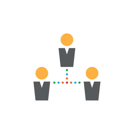 people connections icon vector, team solid logo, pictogram isolated on white, pixel perfect color illustrationのイラスト素材