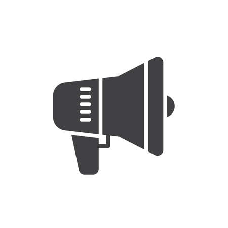 Megaphone Bullhorn Speaker icon vector, filled flat sign, solid pictogram isolated on white. Advertising symbol, logo illustration. Pixel perfectのイラスト素材