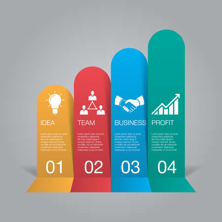 Business startap concept. Infographic with 4 options.のイラスト素材