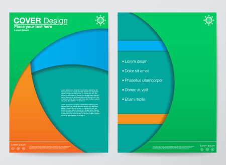 Abstract Flyer or Cover Design. Annual report brochure flyer template vector. layout in A4 sizeのイラスト素材