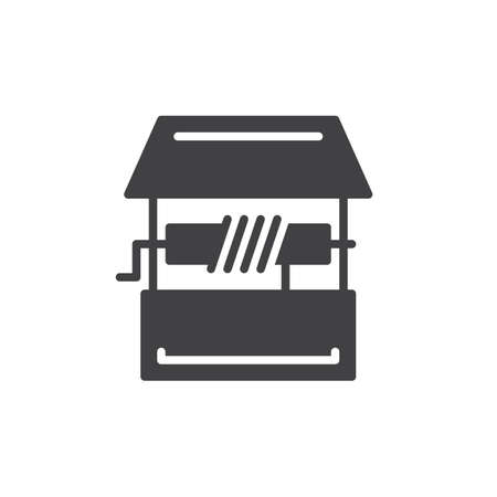 Well icon vector, filled flat sign, solid pictogram isolated on white. Symbol, logo illustration. Pixel perfectのイラスト素材