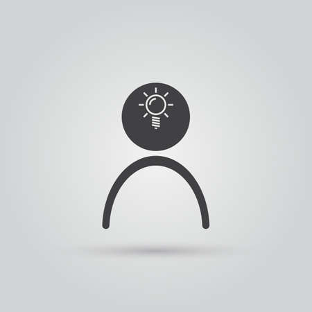 Idea icon vector, solid logo illustration, pictogram isolated on grayのイラスト素材