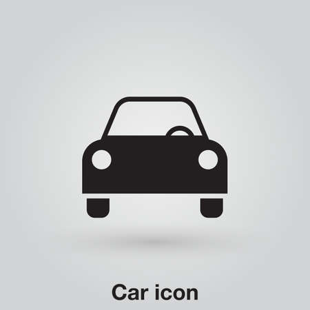 car icon vector, solid illustration, pictogram isolated on grayのイラスト素材