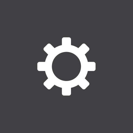 gear icon. flat gear signのイラスト素材