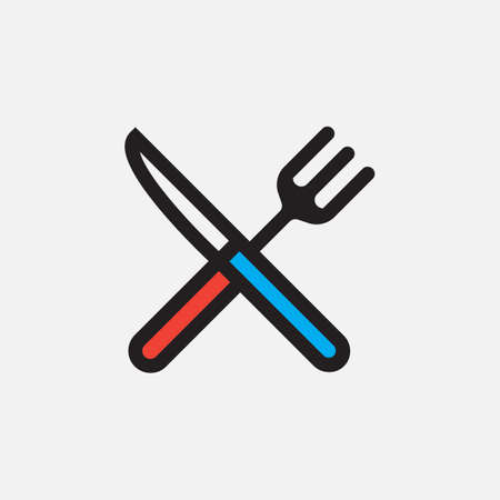 fork and knife iconのイラスト素材