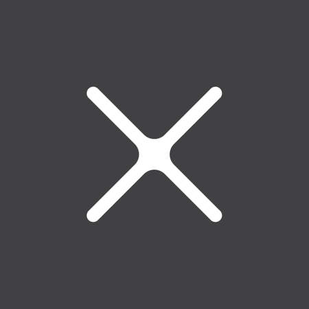 Wrong mark . line vector icon. x iconのイラスト素材