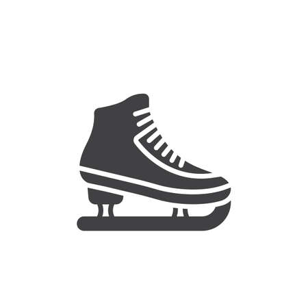 Figure skating symbol. ice skate icon vector, filled flat sign, solid pictogram isolated on white, logo illustrationのイラスト素材