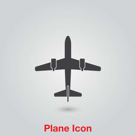 Plane icon vector, solid illustration, pictogram isolated on grayのイラスト素材