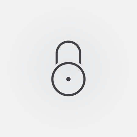 lock line icon, outline vector logo illustration, linear pictogram isolated on whiteのイラスト素材