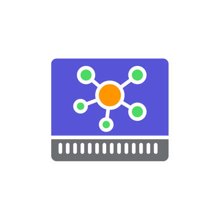 Hub vector icon, colorful signのイラスト素材