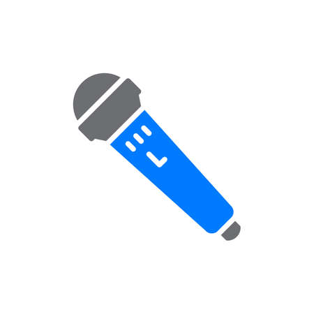Microphone vector icon, colorful signのイラスト素材