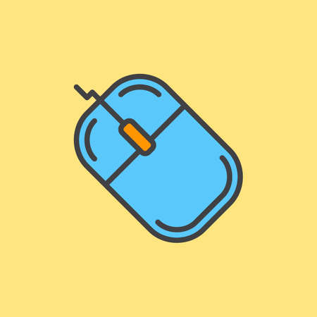 Computer mouse filled outline icon, colorful vector signのイラスト素材