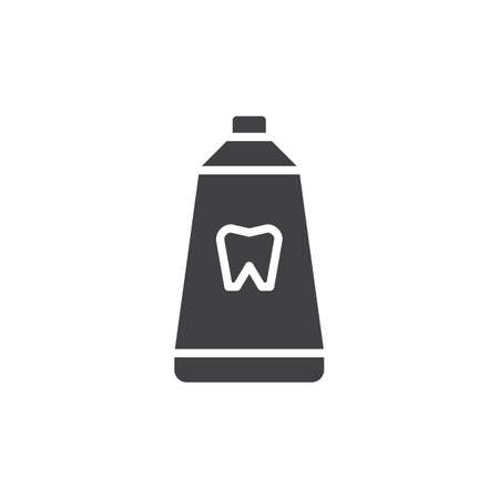 Tube of toothpaste icon vector, filled flat sign, solid pictogram isolated on white. Symbol, logo illustration. Pixel perfectのイラスト素材