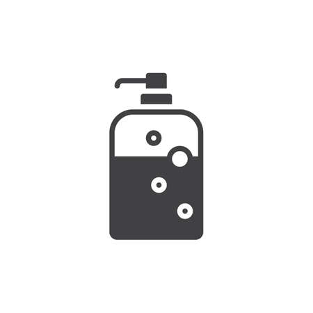Soap dispenser bottle icon vector, filled flat sign, solid pictogram isolated on white. Symbol, logo illustration. Pixel perfectのイラスト素材