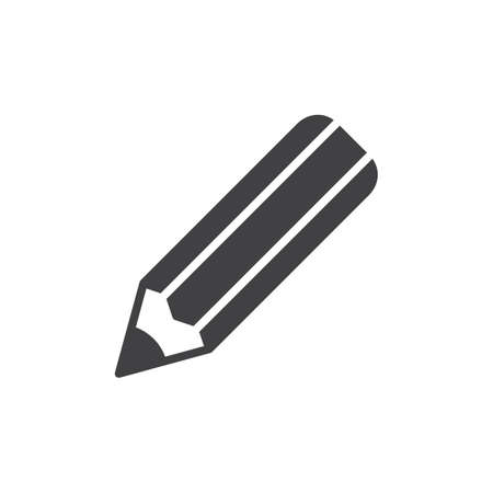 Pencil icon vector, filled flat sign, solid pictogram isolated on white. Write symbol, illustration. Pixel perfectのイラスト素材