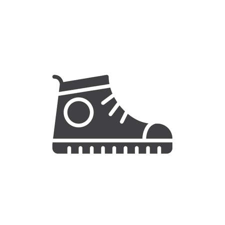 Sport shoe, Sneakers icon vector, filled flat sign, solid pictogram isolated on white. Symbol, illustration. Pixel perfectのイラスト素材