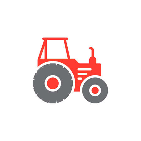 Tractor icon vector, filled flat sign, solid colorful pictogram. Symbol, logo illustrationのイラスト素材