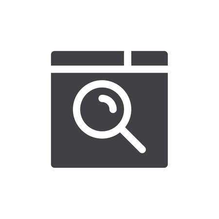 Search icon vector, filled flat sign, solid pictogram isolated on white. Symbol, logo illustration. Pixel perfectのイラスト素材