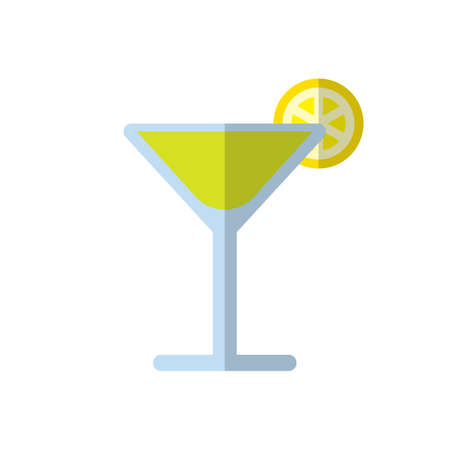 A Cocktail flat icon, filled vector sign, colorful pictogram isolated on white. Symbol, logo illustration. Flat style designのイラスト素材